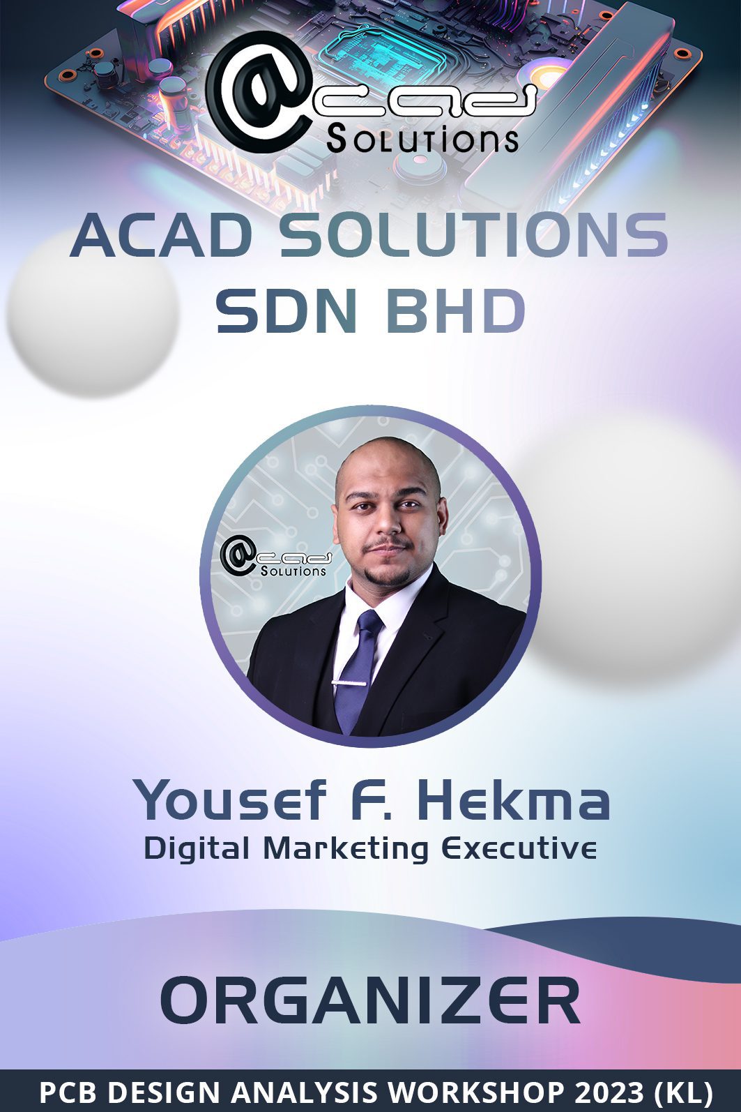 ACAD Solutions PCB Workshop Nametag