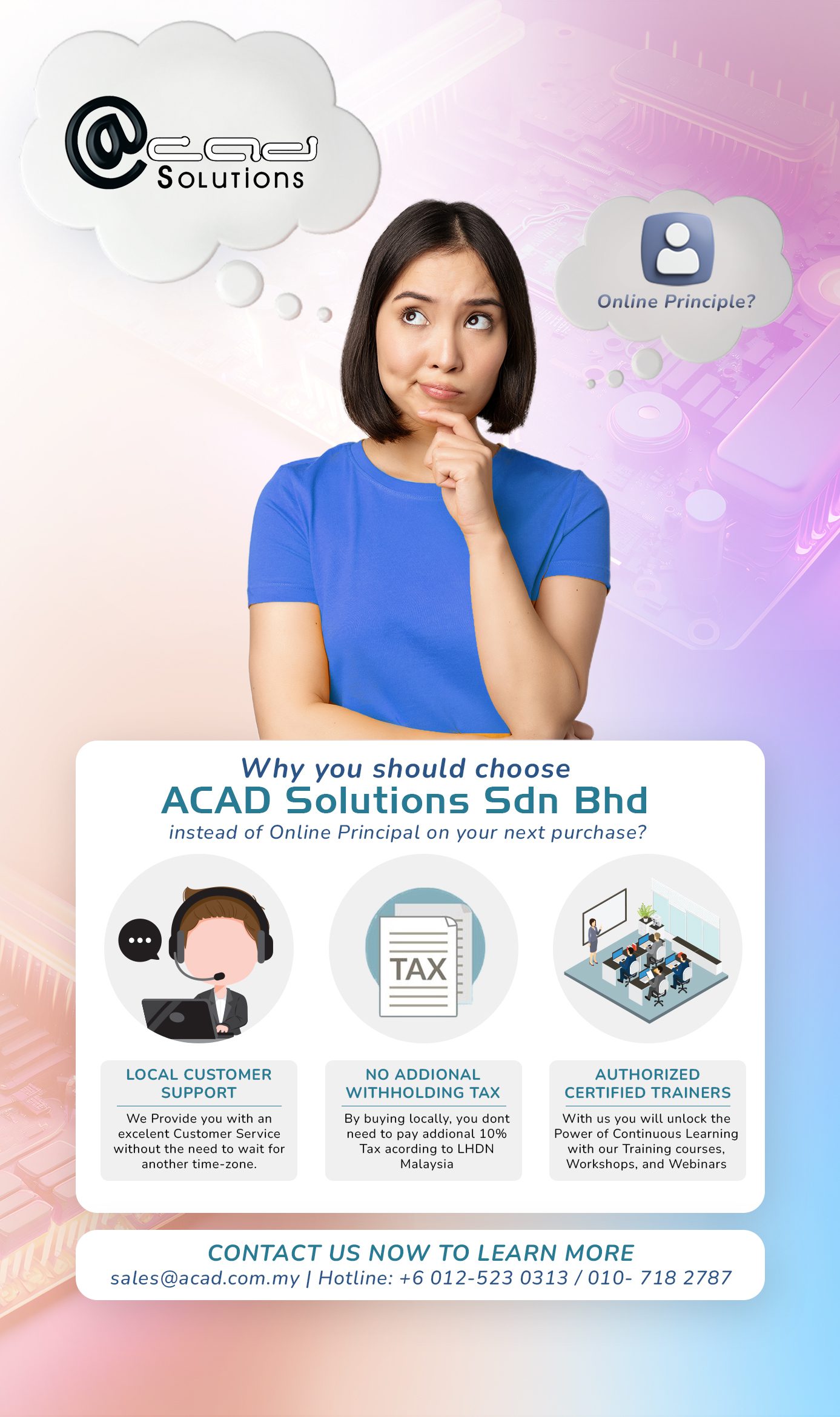 Why Acad Solutions & Withholding Tax Email Poster