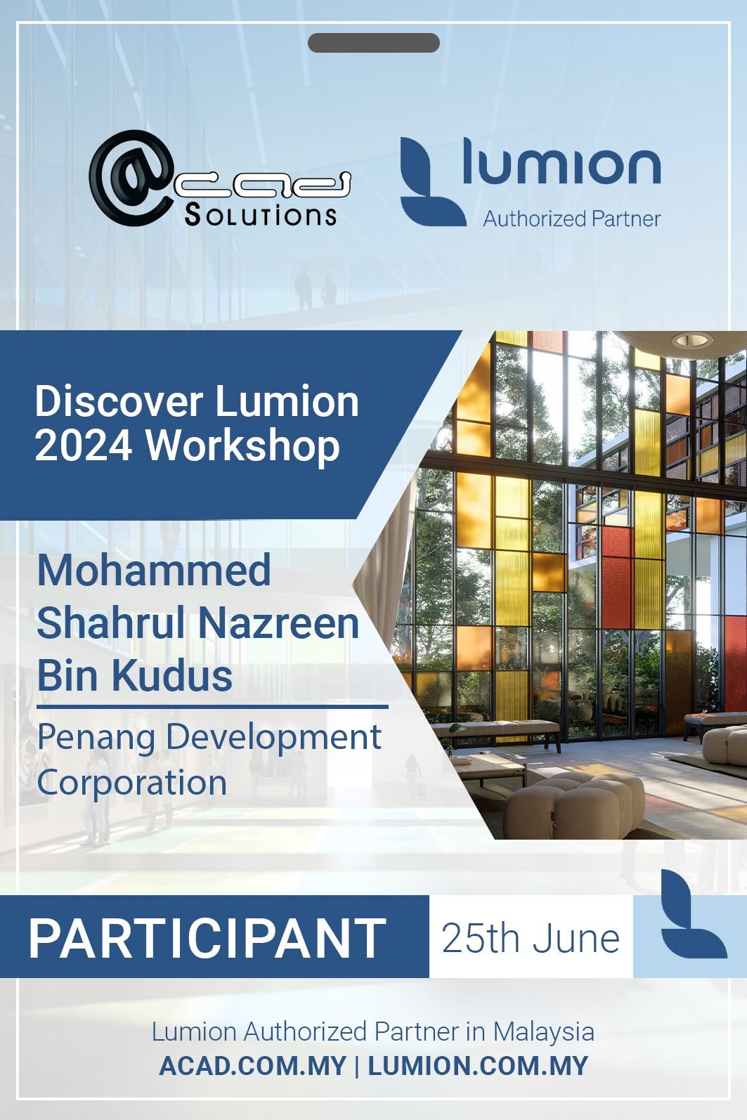 Lumion Workshop NameTag